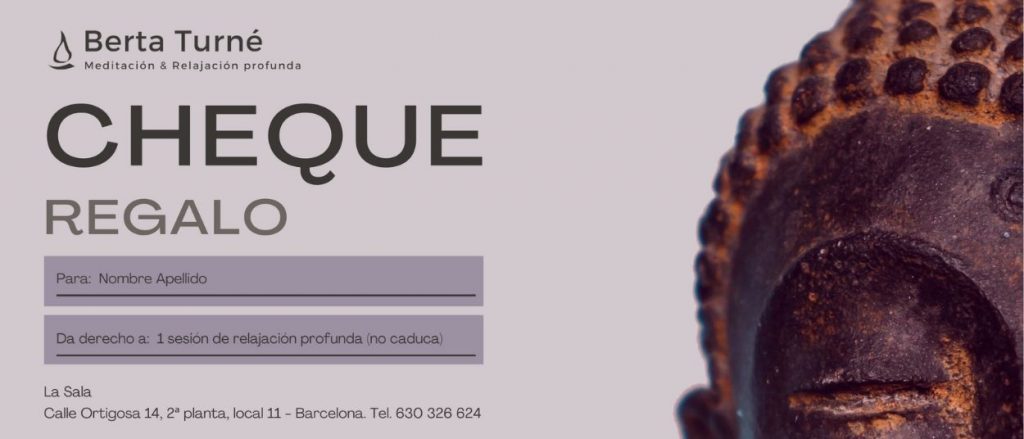 Vale regalo para una sesión de relajación profunda.