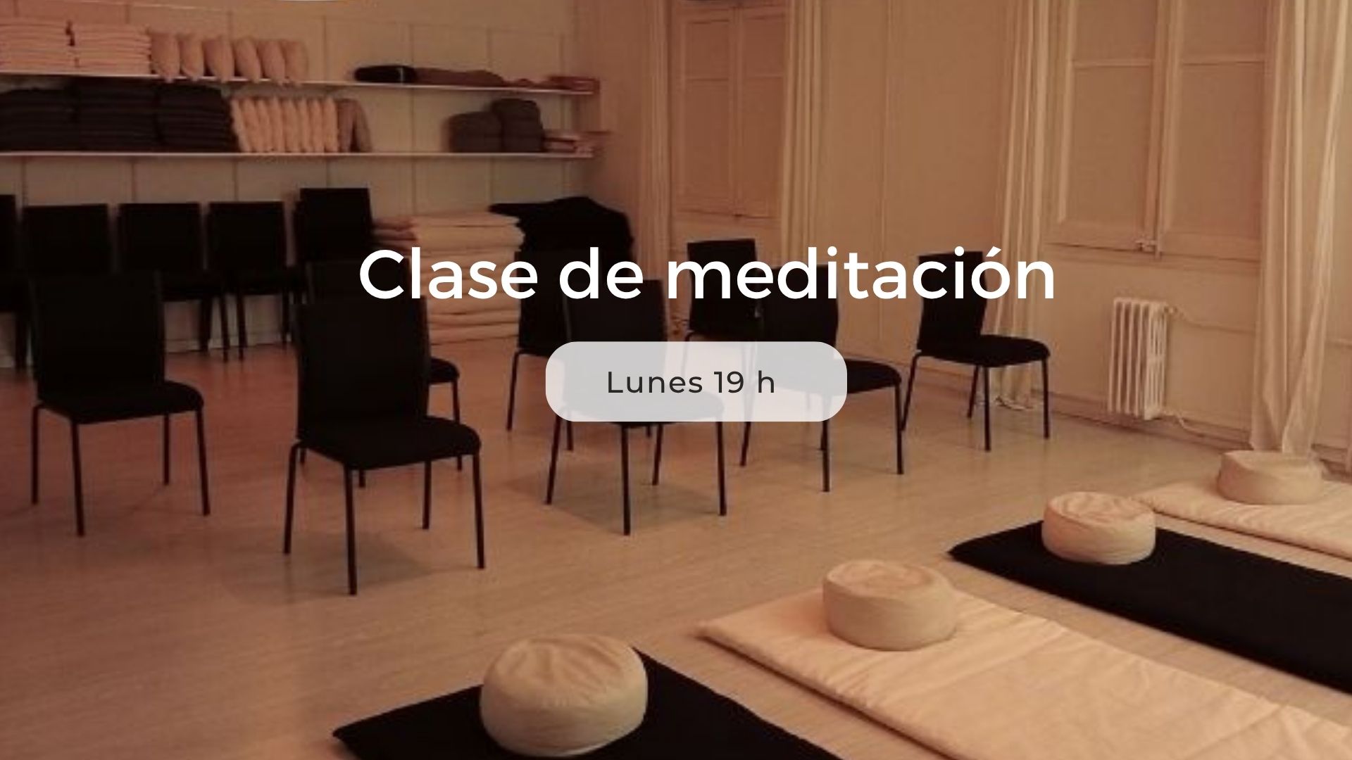Clases de meditación estilo mindfulness los lunes por la tarde en Barcelona